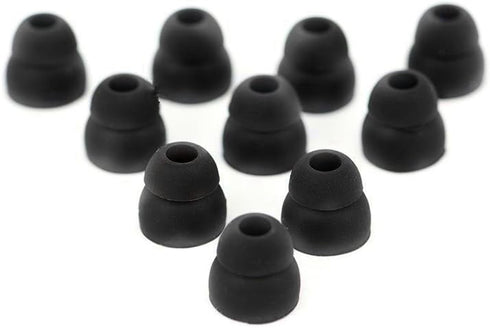 10pcs Black Double Flange Replacement Silicone Earbuds EarTips 4.1mm Connector(Fits PowerBeats 2 wireless)...