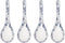 6.75-inch Navy Blue Floral Soup Spoon Set of 4, Porcelain...