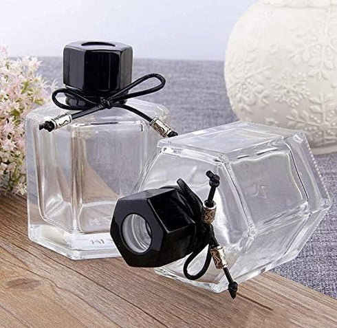 1Pcs 150ml 5 fl oz Empty Refillable Clear Glass Diffuser Bottle Aromatherapy Diffuser Jar Container Fragrance Accessories Use for DIY Replacement ...