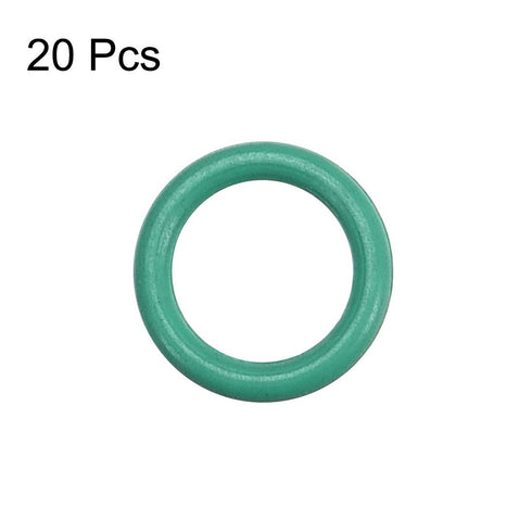uxcell Fluorine Rubber O-Rings, 6.5mm OD 4.5mm ID 1mm Width FKM Seal Gasket for Machinery Plumbing, Green, Pack of 20...