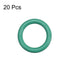 uxcell Fluorine Rubber O-Rings, 6.5mm OD 4.5mm ID 1mm Width FKM Seal Gasket for Machinery Plumbing, Green, Pack of 20...