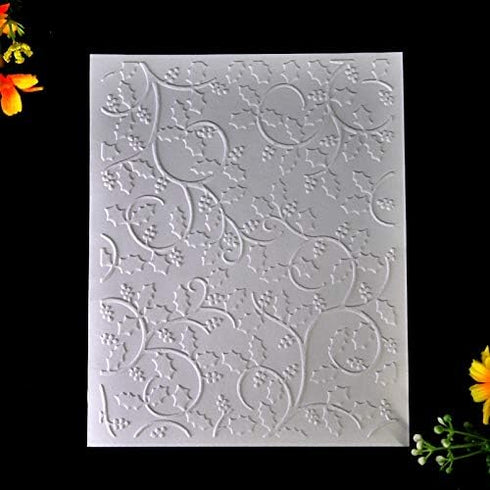 Kwan Crafts 4 pcs Different Style Christmas Snowflake Leaves Circle Plastic Embossing Folders for Card Making Scrapbooking and Other Paper Crafts...