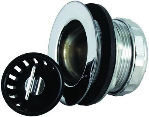 JR Products 9490-215-022 Shower Strainer with Basket and Rubber Washer...
