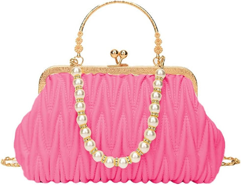 Solyinne Womens Clutch Purse Pearl Evening Bag Envelope Evening Bridal Wedding Party Club Purses Crossbody Handbags...