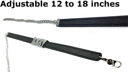 Naughty Choker Necklace - Cute Sexy Collar for Women Rhinestone Letters Black...