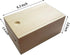 Wooden Unfinished Storage Box with Slide Top...