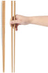 2 Pairs 16.5 inches Long Cooking Chopsticks, Reusable Chopsticks Wooden Chopsticks for Noodles Frying Hot Pot ,Extra Long Kitchen Cooking Chop Sti...