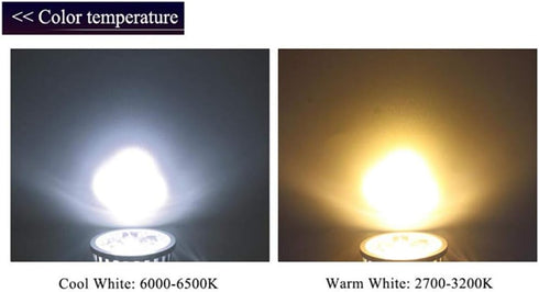 GU5.3 LED Bulbs MR16/GU5.3 3W LED Spotlight,3W(Equivalent 20W-35W Halogen Bulb Replacement) Warm White 3000K LED Spot Light Bulbs for Landscape Re...