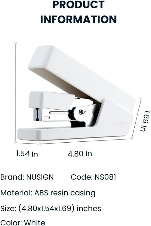 Effortless Stapler, Office Stapler, 25 Sheet Capacity, Multi-Functional Manual Stapler for Students, Family, ABS Body, Steel Construction, a Stora...
