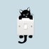 Decaltor Cat Wall Stickers Light Switch Decor Decals Art Mural Baby Nursery Room...