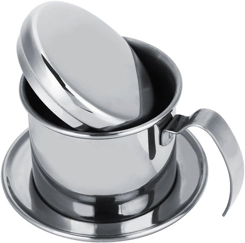 Vietnamese Coffee Filter Maker, Stainless Steel Coffee Cup Vietnam Coffee Drip Filter Maker Infuser for Home Office Cafe Maker (Silver)...