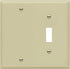 ENERLITES Combination Wall Plate (Blank Device/Toggle Switch), Standard Size 2-Gang, Polycarbonate Thermoplastic, Ivory 880111-I...