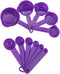 Plastic Measuring Cups and Spoons Set of 11, Kitchen Measuring Cups and Spoons Set for Dry & Liquid Ingredients, 5 Measuring Cups & 6 Measuring Sp...