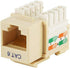 Monoprice Cat6 Punch Down Keystone Jack - For 22-24AWG Solid Wire, Beige...