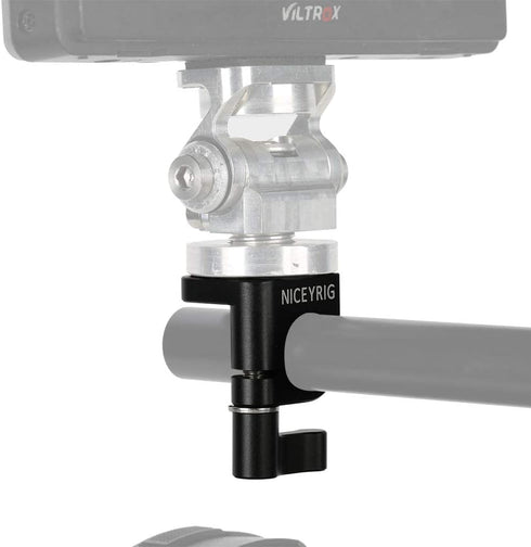NICEYRIG 15mm Single Rod Clamp to Cold Shoe Adapter, DSLR Camera Rig Rail Block for Monitor Mount LED Light Microphone - 426...