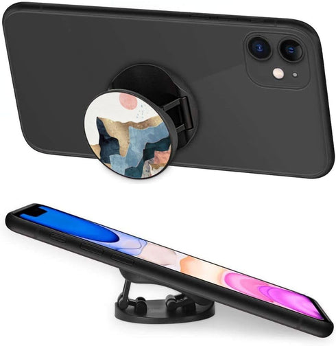 4 Pack Phone Grip,Cell Phone Holder for Smartphone,Expanding Kickstand Rotating Stand - Pink Rose Gold Mountain Sunset Marble...