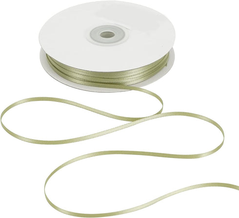HUIHUANG Solid Color Satin Ribbon 1/8 inch x 100 Yards Roll Ribbon Double Faced for Crafts Gift Wrapping DIY Bows Invitation Card (Spring Green/Sa...