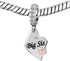 Nana Mom Mother Daughter Son Sisters Rose Gold Tone Heart Puzzle Dangle Charms Compatible with Pandora Bracelet set for 3...