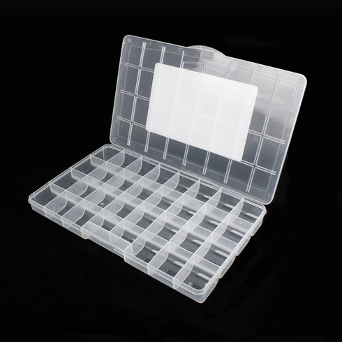 32 Grids Clear Plastic Organizer Box, Craft Storage Container for Beads Organizer, Art DIY, Crafts Jewelry Storage, Fishing Tackles, Rock Collecti...