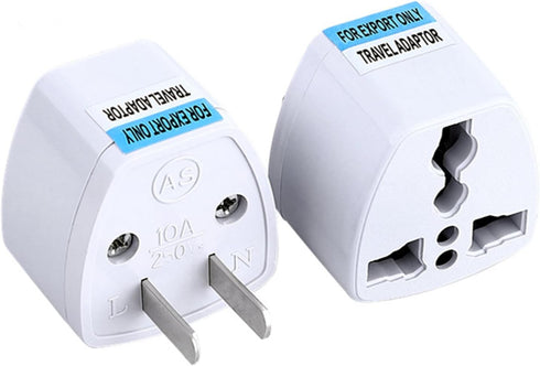 ANRANK 2 Pack UAE25010AK High Performance Universal UK/EU/AU to US Adapter Travel Power Plug Adapter Converters...