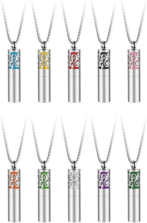 Essential Oil Necklace for Women, Diffuser Necklaces 316L Stainless Steel, Diffuser Pendant with 10 Felt Pads, Aromatherapy Necklace Gift Set for ...