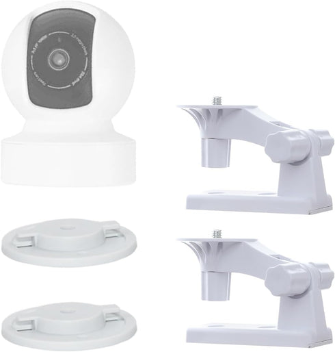 Wall Mount Compatible with TP-Link Tapo C210/ C200 and Kasa Indoor Pan EC70/ EC71/ KC410S, Adjustable Angles Bracket 180 Degree Rotation Easy to I...