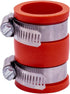 Fernco 1056-100 1-in. Flexible PVC Pipe Coupling for Plastic and Copper Plumbing Connections in Red...