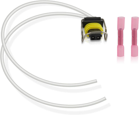 MOTOALL 366-9748 2501107C1 2 wire Fuel Injector Connector Pigtail Wiring Loom 645-1001 for Caterpillar C7 C9 Excavator IPR Valve 7.3 6.0 VGT 6.0 6...