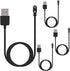 4 Pcs Black Chargers Smartwatch Accessories Compatible with Da Fit Smart Watch Charger, Replacement USB Charger Cable 3.3 Ft Charging Cord for Sma...
