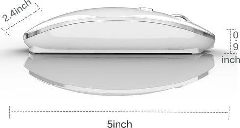 Wireless Mouse for MacBook Pro MacBook Air MacBook Laptop Mac iMac Desktop Computer Chromebook Win7/8/10/11 PC HP Dell Laptop (WHITE 2)...