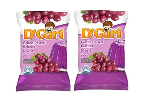 D'Gari Gelatinas | Gelatins (Uva | Grape, 2 Pack)...
