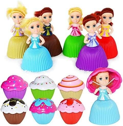 6PCS Mini Beautiful Cake Doll Toy,Surprise Transforming Scented Princess Dolls Gift Set for Children Kid Funny Game Gift for 3 Year Old Girls...