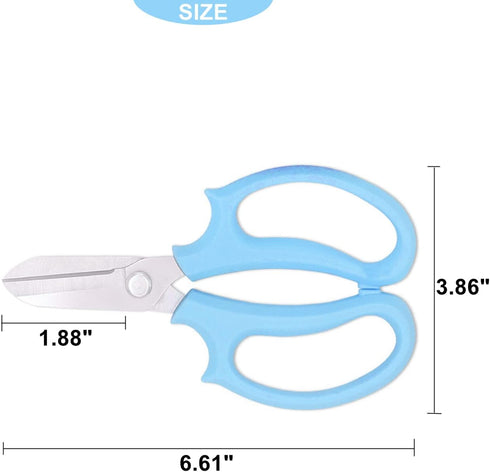Flower Scissors, Premium Stainless Steel Garden Floral Shears, Comfortable Floral Scissors for Gardening, Pruning, Trimming Plants and Flower Arra...