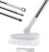 Tub & Tile Scrub Brush with Long Handle- 53", Shower Brush with Comb, Good for Clean Grout, Bathroom and Kitchen, New Update Swivel Head, Sturdy a...