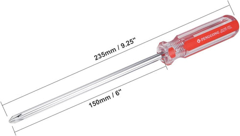 uxcell Magnetic #2 Phillips Screwdriver with 6 Inch Chrome Vanadium Steel Shaft for Repair Home Improvement Craft...