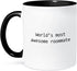 3dRose mug_195413_4 Worlds most awesome roommate - Two Tone Black Mug, 11oz...