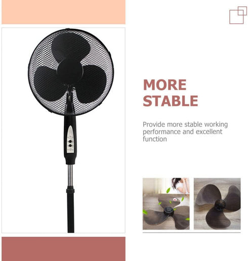 DOITOOL Plastic Fan Blade Replacement Leaves, with Nut Cover, 3 Leaves Universal Household Standing Fan Pedestal Fan Table Fanner Replacement Blad...