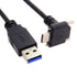 JSER Down Up Angled USB 3.1 Type-C Dual Screw Locking to Standard USB3.0 Data Cable 90 Degree Compatible for Camera...