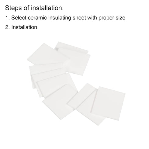 PATIKIL Alumina Ceramic Sheet Cooling Pad Insulating Sheet 50pcs High Hardness for MOS Transistor 25x20x1mm(1x0.8x0.04")...