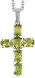 SHOP LC DELIVERING JOY Crystal Jewelry Set Cross Necklace Stud Earrings for Women Religious Stainless Steel Size 20" Catholic Faith Christian Birt...