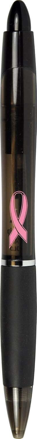 Zebra Pen Z-Grip MAX BOLD Retractable Ballpoint Pen, 1.2mm, Black with Pink Ribbon, 24-Pack (32577)...