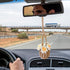 Car Hanging Ornament Cute Crochet Plant Rear view Mirror Pendant Decoration Handmade Knitted Mirror Hanging Car Interior Accessories Gardening Han...