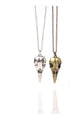 Cathercing Crow Skull Pendant Necklace for Men on Halloween Boys Skull Necklace Chain Jewelry Necklaces for Women Festival Ornament (Bronze)...