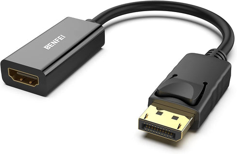 BENFEI 4K DisplayPort to HDMI Adapter, Uni-Directional DP 1.2 Computer to HDMI 1.4 Screen Gold-Plated DP Display Port to HDMI Adapter (Male to Fem...