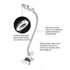 Clip on Lamp Pinkiou Desk Lamp with Clamp for Night Reading Nail Art Makeup Salon LED USB Book Light Clip Clamp Lamp 360°Flexible Gooseneck Bed La...