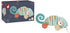 Janod - Tropik Pull-Along Chameleon - Wooden Early-Learning Toy - Silent Wheels - Educational Walking and Balancing Toy - Water-Based Paint - 1 Ye...