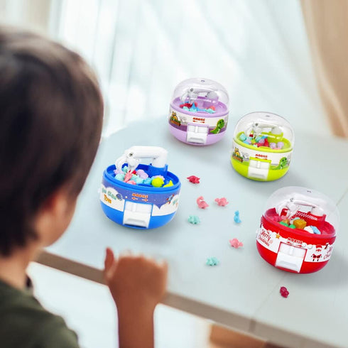 Mini dino Claw Machine for Kids&adults,4 pcs,96 Tiny Stuff prizes,Little Dinosaurs Toys prizes,Kids mini toy,Christmas and Birthday Gifts for 3 4 ...
