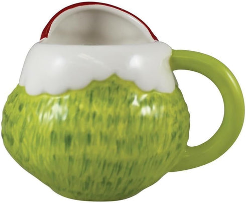 Vandor Dr. Seuss Grinch Santa Hat 16 oz. Sculpted Ceramic Mug...