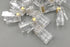 PETECHTOOL 100-Pack RJ45 CAT6A CAT6 Pass Through Connectors 23AWG Cables-End Bold UTP Ethernet 8P8C Gold Plated Modular Plug for Unshielded Twiste...