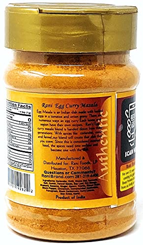 Rani Egg Curry Masala Indian 21-Spice Blend 3oz (85g) PET Jar ~ Shaker Top For Your Eggs or Tofu Scramble | All Natural | Vegan | Gluten Friendly ...
